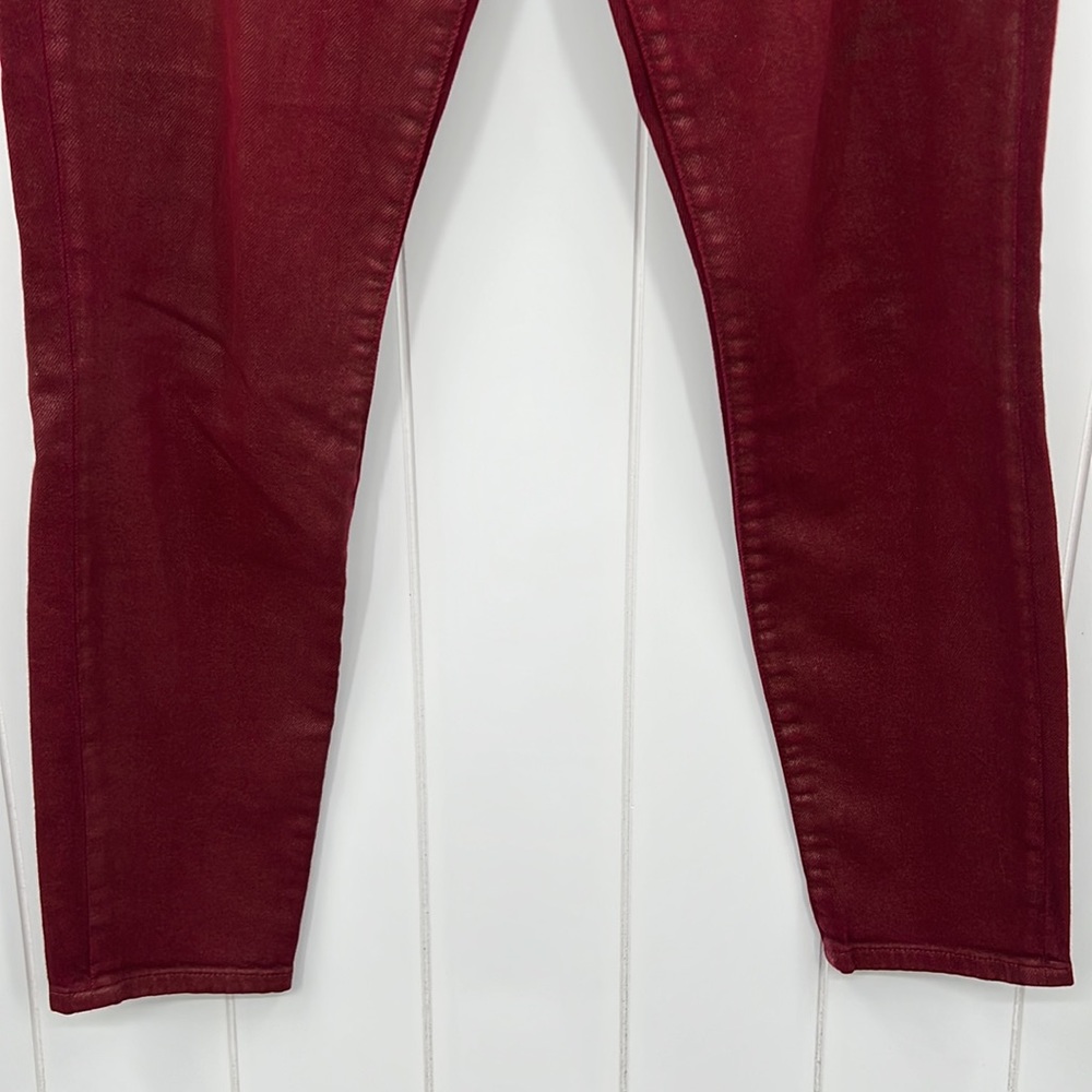 Banana Republic Petite Skinny Jeans Red Holiday Color 99% Cotton Vintage Wash - Picture 5 of 11